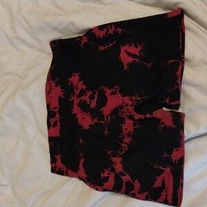 Red and black shorts
